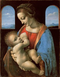 Litta Madonna, n. 1490 (tempera kankaalle siirretty paneelista)